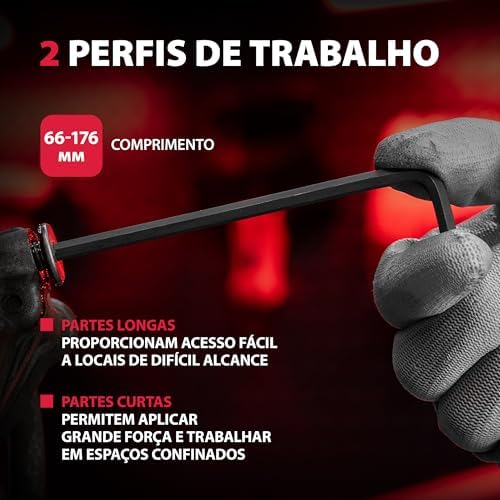 Jogo de Chaves Allen Longa MTX 112319 — 9 peças — imagem 4