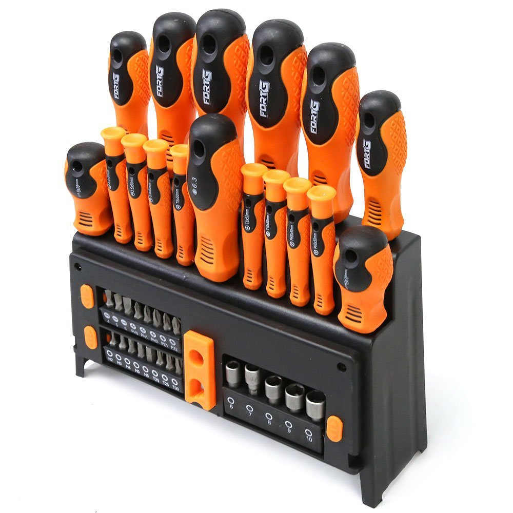 Jogo Chave de Fenda/Phillips + Bits FORTGPRO FG8194 — 39 peças — imagem 1