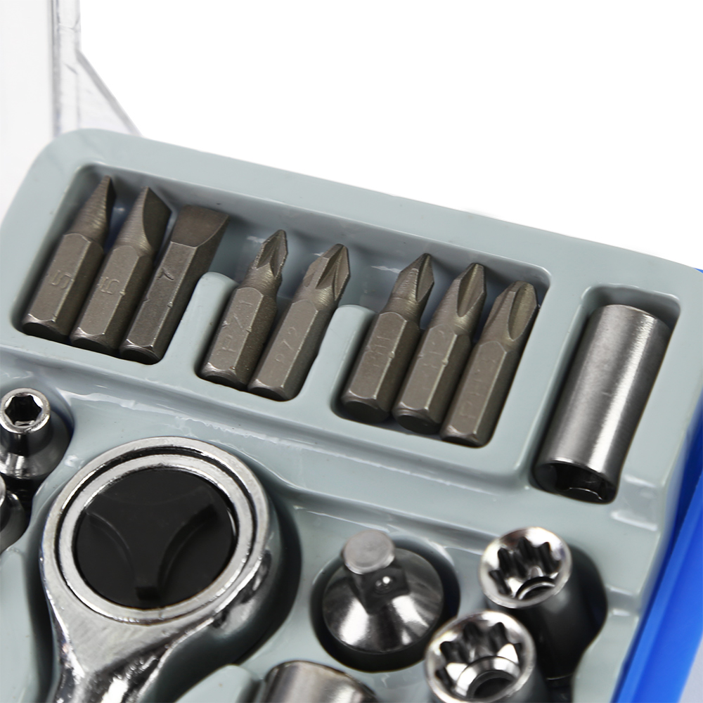 Jogo Soquetes + Bits + Catraca FORTGPRO FG8912 — 40 peças — imagem 3