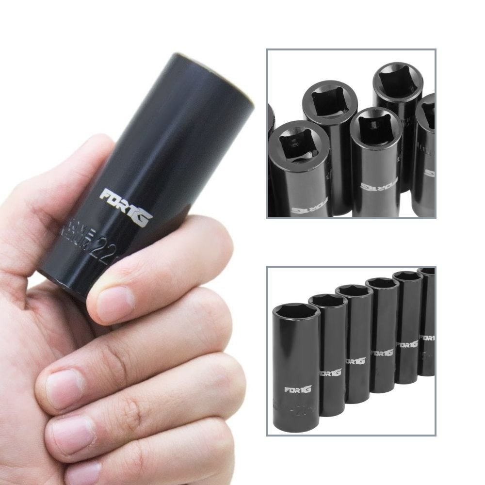 Jogo de Soquetes de Impacto 1/2" FORTGPRO FG8910 — 9 peças — imagem 3