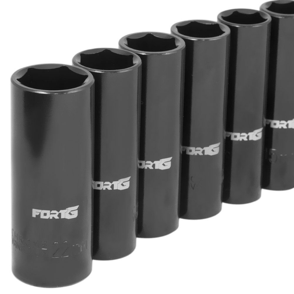 Jogo de Soquetes de Impacto 1/2" FORTGPRO FG8910 — 9 peças — imagem 5